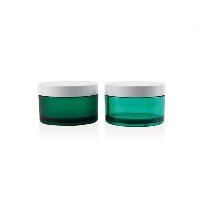 China 200g 250g cosmetic facial cream containers think wall plastic round shape 60ml petg jar for body scrub for sale