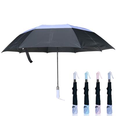 China Golf Umbrellla YS-2011 Factory Supply Large Size Folded Umbrella Custom Printing Vent Windproof 2 Layer Folding Auto Open Golf Umbrella for sale