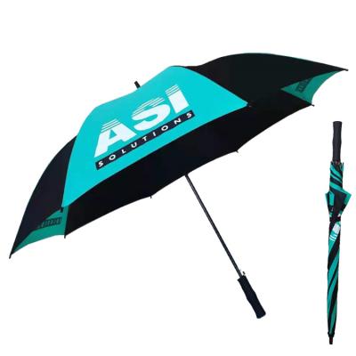 China High Quality Large Automatic Open Umbrella Windproof Logo Advertising Golf Umbrella Custom Made Waterproof Windproof Size YS-7008 for sale