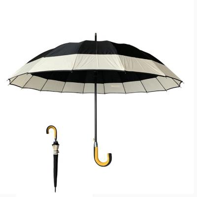 China High Quality Minimalist YS-7003 Large Size Automatic Open Umbrella Outdoor Color Blocking Splice Golf Umbrella With Custom Logo for sale