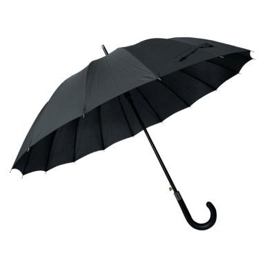 China Minimalist Factory Supply 16 Ribs Umbrella Promotion Gift 16 Metal Ribs Windproof Automatic Open Straight Umbrella YS-1001 for sale