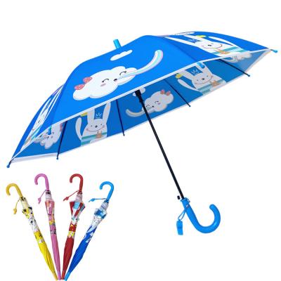 China YS-6021 Minimalist Customize Umbrella Maker Match Handle And Tilt Kids Straight Auto Open POE Umbrella With Whistle for sale