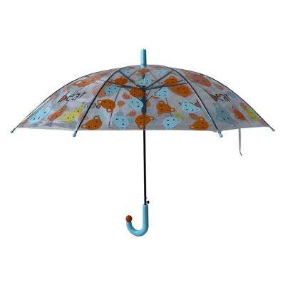 China YS-6007 POE Custom Clear Umbrella Teddy Bear Print Kid Umbrella for sale