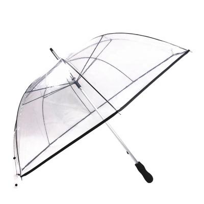 China YS-1052 POE Straight Umbrella Custom Clear Custom Umbrella Advertising Transparent Umbrella for sale