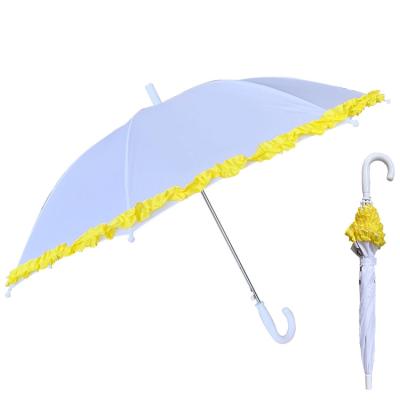 China YS-6002 Kids Lace Automatic Open Handle High Quality Windproof Umbrella J Gift Custom Printing Umbrella For Kids for sale