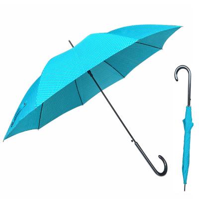 China Polka Dot Printing YS-1070 Factory Supply Polka Dots Custom Printing Parasols Straight Umbrella Automatic Open Umbrella For Women for sale