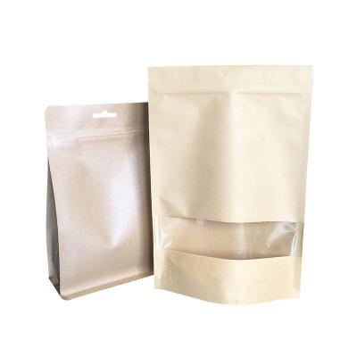 China Food Packaging Bag/Matte Recyclable/Glossy Finish Pouch Maker Kraft Paper PE Stand Up Pouch Engraving Printing Moistureproof for sale