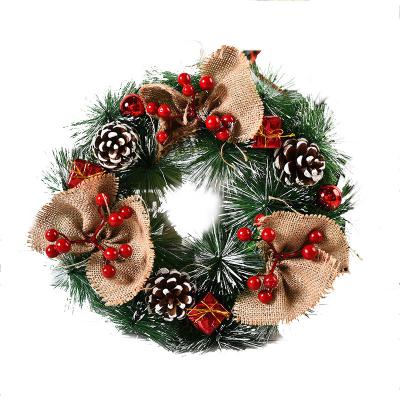 China New Christmas Home Decor Christamas Christmas Wreath Decoration Handmade Wreath Door Hanging Window Props Layout Decoration for sale