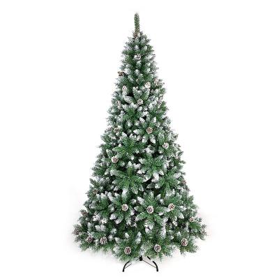 China Eco-Friendly Customizable Pointed Christmas Tree Leaf Christmas Tree With Pine Cones For Christmas Decorations for sale