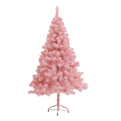 China Eco-Friendly Manufacturers Direct Sales Pink Christmas Tree Package Household Flocking Tree 1.5m 1.8m Mall Decoration Wholesale for sale