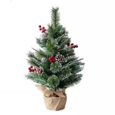 China 2023 New Mini Artificial Pine Needle Eco-Friendly Mixed PVC PE Christmas Tree Christmas Tree For Christmas Home Decoration for sale