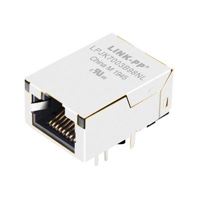 China PCB 1840718-6 for Embedded Board Gigabit Low-profile RJ45 Female Connector with LED for sale