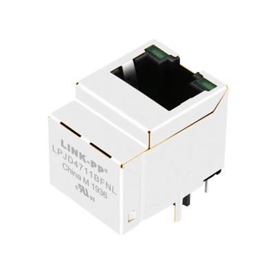 China Gigabit Ethernet RJ45 PCB Modular Jack Vertical Female Connector 1840472-1 for sale