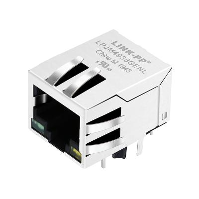 China LPJM4938GENL Through Hole Shielded Single Left LAN RJ45 MagJack 2.5G RJ-45 Modular Connector for sale