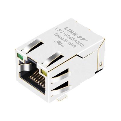 China Copper Alloy SMT RJ45 Male To Female Connector With LED 7498010210A for sale