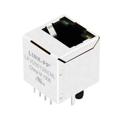 China RJ45 Jack Free Sample SI-46001-F/SI-46005-F with LED 10/100 base-T vertical RJ45 connector for sale