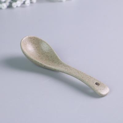 China Viable Modern Japanese Tableware Porcelain Sample Spoon Spoon Ceramic Handle Serving Spoon Wholesale Custom Chinese Soup Table Spoon for sale