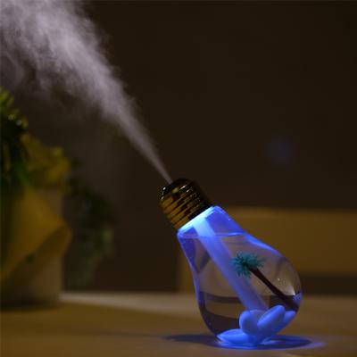 China 400ml Car Light Bulb 400ml Convenient Mobile Cold Mist Humidifier Indoor Creative Mini Cool Mist Humidifier UBS Wholesale Small for sale