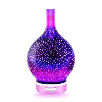 China RV Home Appliances 130ml Air Humidifier 3d LED Glass Essential Oil Diffuser for sale