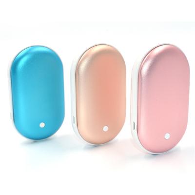 China High Quality Cheap Price Hotel USB Rechargeable Hand Warmer Reusable Electric Handwarmer With Mobile Power Bank for sale