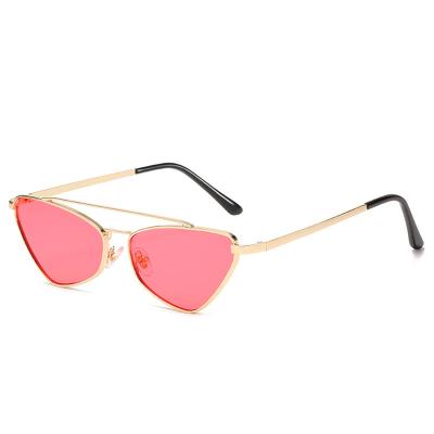 China 2022 Fashion New Arrivals Two Cat Eye Small Frame Sunglasses Retro Ocean Bridge Stylish Sunglasses for sale