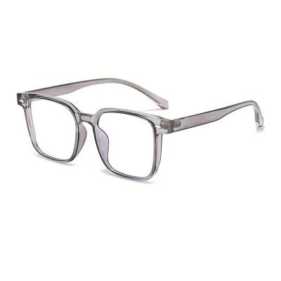 China 2022 New Fashion TR90 Glasses Shape Hinged High Quality Square Metal Blue Light Blocking Optical Glasses for sale