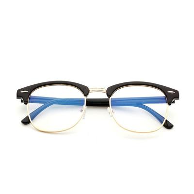 China Fashion Design PC+Metal Blue Blocking Glasses Shape To Square Women Men Anti Blue Light Function Glasses Optical Glasses for sale