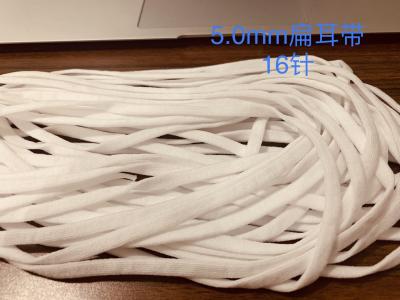 China Disposable White Flat Material Elastic Earloop From Elastic Factory for sale