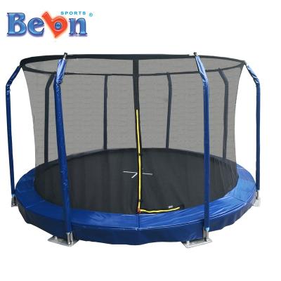 China With protective net 2020 NEW ARRIVALS TRIMPOLINE IN GROUND TREMPOLINE GALVANIZED TUBE CYCLE GARDEN TRIMPOLINE for sale