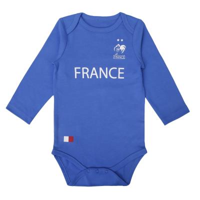 China Be Customized Way France Soccer Baby Outfits Wear Newborn Soccer Baby Clothes for sale