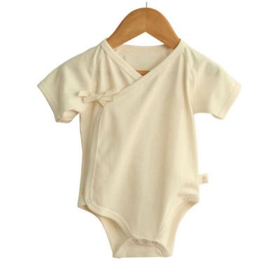 China 2015 Short Sleeve BKD Nature Color Baby Clothes Organic Bamboo Kimono for sale