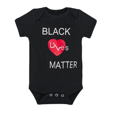 China Be Customized BKD Combed Cotton Black Lives Matter Newborn Baby Body Fits BLM Baby Outfits for sale