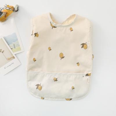 China BKD Washable Pure Cotton Baby Dinner Eating Clothes Bib and Burp Organic Fabric Baby Bibs Washable Sleeveless Cotton for sale