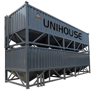 China Building Material Stores Customized Price Mobile Cement Silo 100ton Horizontal Portable Cement Silo 100ton Cement Silo For Sale for sale