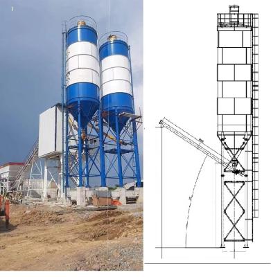 China Building Material Stores Customized Cement Silo 100t Integrated Cement Storage Silo 100 Ton Bolted Type Cement Silo for sale