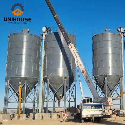 China Building Material Stores Customized Vertical Type 100T 200 Ton 300 Ton 500 Ton Cement Silo for sale