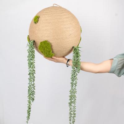 China Europe Factory Custom High Quality Artificial Ball Moss Flowers With Ball For Home Decor for sale