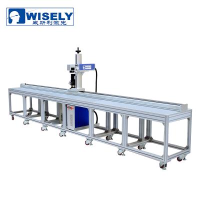 China WISELY Loading Automated Laser 4 Meter Laser Engraving Machine, Long Table Laser Engraver, Laser Engraving Machine For Long Size Products for sale