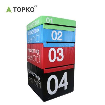 China Topko Portable Jump Box, Non-Slip PVC Box Set, Home and Gym Fitness Equipment, Premium Exercise Step and Box Jump, 15cm/30cm/45cm/60cm for sale