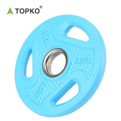 China TOPKO Universal Gym Custom Cast Calibrated Weight Powerlifting Plates for sale