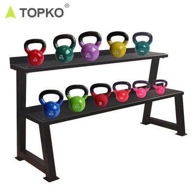 China Wholesale Home Use New Arrival Fitness Equipment TOPKO 2 Layer Set Kettlebell Rack for sale