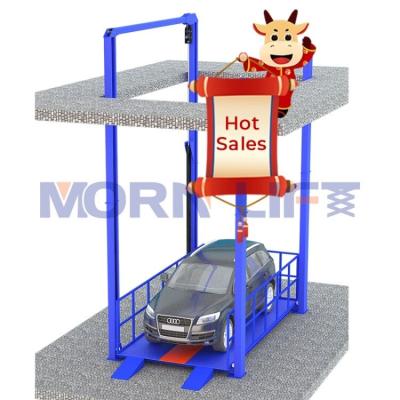 China Customizable 4 Post MORNING Hydraulic Car Lift 4 Post Car Parking Lift High Rise For Home Garage 6T for sale