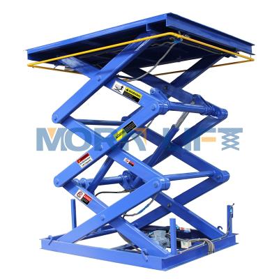 China MORNING In Floor Heavy Duty Hydraulic Car Lift Platform Stationary Scissor Lift For Home Garage 1250*2500mm for sale