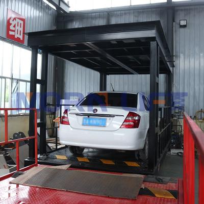 China Cheap MORNING Scissor Platform Car Hydraulic Platform Double Lift Stationary Underground Car Lift For Garage 3000kg for sale