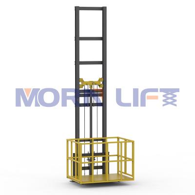 China Hydraulic Platform Electric Warehouse Lift Cargo Rail Guide Machine Elevator Hotels MORNING Goods Freight Elevator for sale