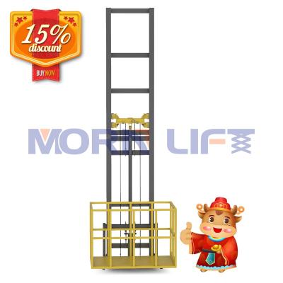 China Customized Price MORNING Small Cargo Cheapest Electric Freight Lift Vertical Hydraulic Platform Lift For Goods for sale