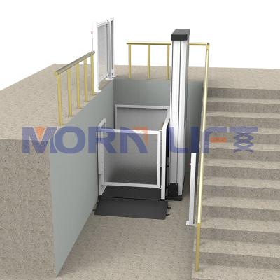 China MORNING Hydraulic Electric Wheelchair Lift Lift Hotels Hotels Vertical Disabled Platform Lift For Home Use for sale