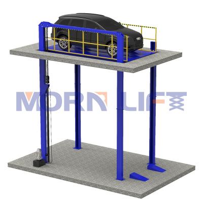 China MORNING Heavy Duty Vertical Car Parking Lift 4 Four Post Car Lift For Home Garage 8000kg for sale