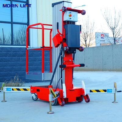 China Telescopic Hydraulic Electric Hydraulic Single Platform Lift Table Morning Ladders Aluminum Alloy Portable Lift Aerial Work for sale