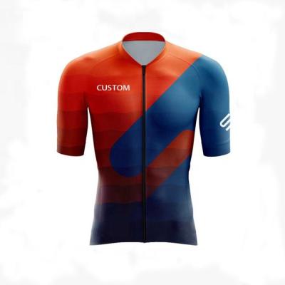 China OEM Outdoor Sport Wear Logo Tight Design Men's Quick Dry Cycling Jersey Bike Team Club Wear Uniform Custom Short Sleeve Breathable Uniform for sale